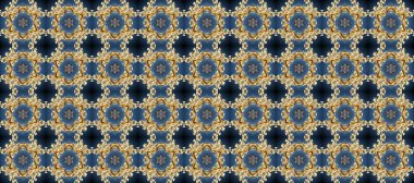 Kusursuz kıvırcık saçlar. Doğulu stil, altın elementlerle bej, gri ve mavi renklerde altın desenli arabesk yapar. Raster altın desen.