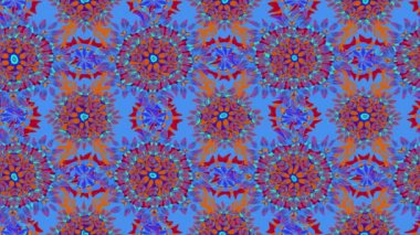 Renkli unsurlarla hareketli arka plan görüntüleri. Çiçekler. Eski model. Bayrak tarzı. Video kaydı. Şablon. Döngü. Kusursuz..