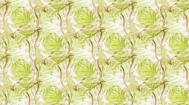 Sketch Floral Pattern in Raster illustration. Fancy fabric pattern. Colour Spring Theme sketch pattern Background. Flat Flower Elements Design.