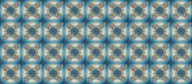 Raster oryantal süs. Kusursuz altın desen. Altın desenli mavi, gri ve nötr altın elementlerle.