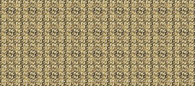 Doğum günü kartı, davetiye ya da afiş için iyidir. Dekoratif simetri arabesk. Raster illüstrasyonu. Bej, nötr ve kahverengi renklerde altın. Kusursuz ortaçağ çiçek desenleri..