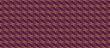 Tekrarlayan elementlerle kusursuz soyut arkaplan. Kahverengi, mor, bej ve altın desenli. Zarif raster klasik desen.