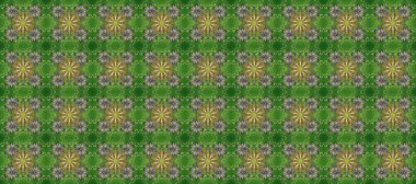Hassas altın deseni açın. Gri üzerinde kusursuz desen, altın elementli yeşil renkler. Raster. Doğulu arabeskler. Parlak dantel, stilize çiçekler, şal desenli. Kusursuz altın dokular bukleler.
