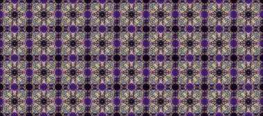 Damask arkaplanı tekerrür ediyor. Barok tarzında altın çiçek süsü. Gri, mor ve kahverengi renklerde altın element. Antika altın tekrarlanabilir duvar kağıdı.