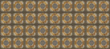 Klasik raster sarısı, kusursuz desen. Çiçek süsü kumaş deseni, cam, çiçek desenli metal kahverengi, gri ve bej renkli altın elementler..