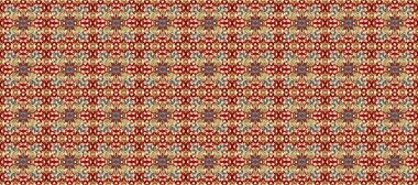 Doğu tarzı arabesk. Hassas altın deseni açın. Bej rengi, altın elementlerle kırmızı renkte kusursuz desen. Parlak dantel, stilize çiçekler, şal desenli. Kusursuz altın desenli bukleler. Raster.