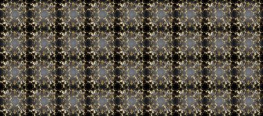 Geleneksel oryantasyon süsü. Gri, kahverengi ve bej renklerde altın elementlerle kusursuz desen. Kusursuz klasik raster altın desenli. Klasik vintage arkaplan.