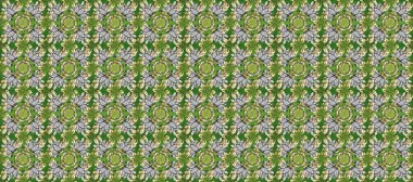 Paisleys zarif çiçek desenli arkaplan duvar kâğıdı çizimi. Klasik stil, güzel, modern, üç boyutlu sanat eseri, altın ve yeşil, bej ve gri desenli çiçek yaprakları ve süslemeleri..