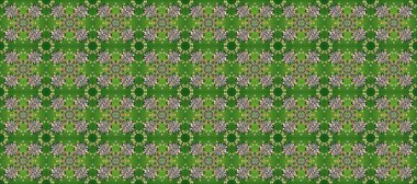 Geleneksel raster ve altın desen. Damask pürüzsüz süsü. Klasik oryantal desen yeşil, gri ve nötr renkler üzerinde.