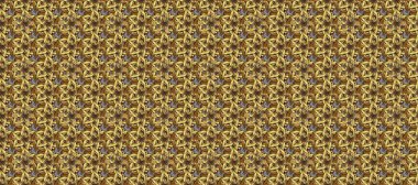 Raster geleneksel oryantasyon süsü. Kusursuz klasik altın desen. Kahverengi, sarı ve bej renklerde altın desenli altın elementler.
