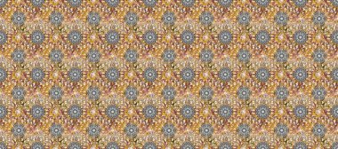 Soyut süs eşyasıyla kusursuz desen. Raster süslemeleri, arka plan. Mandalas ile kusursuz desen.