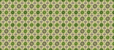 Yeşil, bej ve nötr renklerde altın element. Antika altın tekrarlanabilir duvar kağıdı. Barok tarzında altın çiçek süsü. Damask arkaplanı tekrarlayan kusursuz desen.