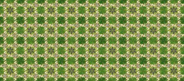 Altın çiçekli, pürüzsüz desen. Barok tarzında altın çiçekli süs. Damask arkaplanı. Tarafsız, bej ve yeşil renklerdeki altın element.