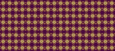 2019 Noel 'i, kar tanesi, yeni yıl. Mor, kahverengi ve bej renklerde, altın elementlerle klasik, pürüzsüz desen.