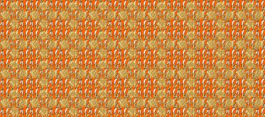 Kahverengi ve turuncu renklerde altın tekrarlayan elementlerle soyut arkaplan. Kusursuz oryantal klasik altın desen.