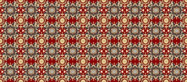 Lüks, kraliyet ve Viktorya dönemi konsepti. Kahverengi, bej ve kırmızı renklerde altın element. Süslü raster dekorasyonu. Kahverengi, bej ve kırmızı üzerine altın desenli klasik barok çiçekleri..