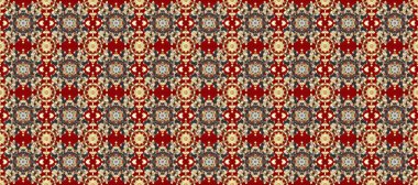 Lüks, kraliyet ve Viktorya dönemi konsepti. Kahverengi, bej ve kırmızı renklerde altın element. Süslü raster dekorasyonu. Kahverengi, bej ve kırmızı üzerine altın desenli klasik barok çiçekleri..