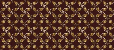 Paisleys zarif çiçek desenli arka plan duvar kâğıdı çizimi. Güzel, modaya uygun, modern, üç boyutlu sanat eseri, altın, bej, kahverengi ve sarı desenli çiçek yaprakları ve süslemeleri var..