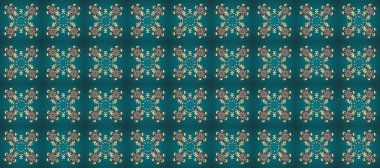 Barok tarzında altın çiçekli süs. Antika altın tekrarlanabilir duvar kağıdı. Altın element mavi, gri ve yeşil renklerde. Damask pürüzsüz tekrarlama deseni.
