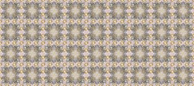 Barok tarzında duvar kağıdı tasarımı için kusursuz damaske deseni arkaplanı. Süslü raster dekorasyonu. Tarafsız, bej ve gri renklerdeki altın desenli altın elementler.