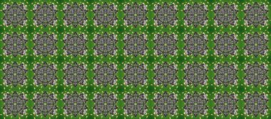 Raster illüstrasyonu. Doğu tarzı arabesk. Kusursuz altın desenli bukleler. Raster altın desen. Altın elementli yeşil, nötr ve gri renkler.