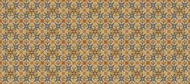 Raster traditional classic golden seamless pattern on neutral, beige and brown colors. Seamless oriental ornament in the style of baroque.