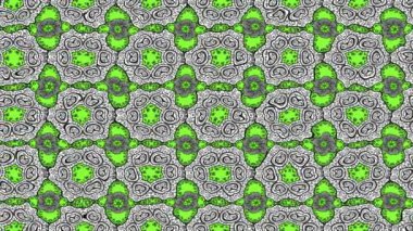 Renkli unsurlarla hareketli arka plan görüntüleri. Çiçekler. Eski model. Bayrak tarzı. Video kaydı. Şablon. Döngü. Kusursuz..