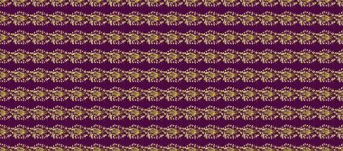 Mor, kahverengi ve bej renklerde, altın elementlerle klasik, pürüzsüz desen. Raster illüstrasyonu.