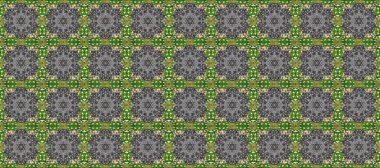 Raster oryantal süs. Kusursuz altın desen. Altın desenli gri, yeşil ve altın elementli nötr renkler.