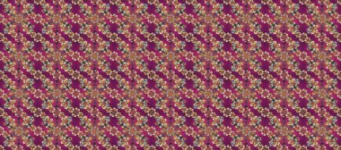 Mor, kahverengi ve bej renklerde, altın elementlerle klasik, pürüzsüz desen. Noel 2019, kar tanesi, yeni yıl.