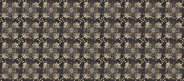 Soyut duvar kâğıdı, ambalaj dekorasyonu. Altın kar taneleri basit, pürüzsüz desen. Raster altın desenli gri, bej ve kahverengi renkler. Kışın sembolü, Mutlu Noel tatili, Mutlu yıllar 2019