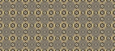 Raster illüstrasyonu. Geleneksel oryantasyon süsü. Klasik klasik klasik arka plan. Kusursuz klasik raster altın desenli. Gri, bej ve kahverengi renklerde altın elementlerle kusursuz desen.