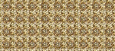 Tarafsız, bej ve kahverengi renklerde altın elementlerle klasik, pürüzsüz desen. Raster illüstrasyonu.