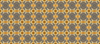 Gri, kahverengi ve bej renklerde, altın elementlerle klasik, pürüzsüz desen. Noel 2019, kar tanesi, yeni yıl.