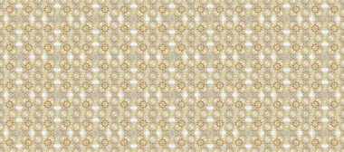 Dekoratif simetri arabesk. Doğum günü kartı, davetiye ya da afiş için iyidir. Tarafsız, bej ve gri renklere altın. Raster illüstrasyonu. Kusursuz ortaçağ çiçek desenleri..