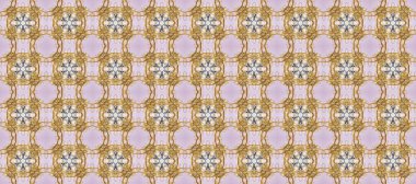 Barok tarzında duvar kağıdı tasarımı için kusursuz damaske deseni arkaplanı. Süslü raster dekorasyonu. Tarafsız, bej ve kahverengi üzerinde altın desenli altın elementler.