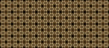 Kahverengi, bej ve nötr renklerde desen. Raster Golden Mehndi kusursuz desen. Kına dövmeli süs çiçekleri, altın çıkartmalar, mehndi ve yoga tasarımı, kartlar ve parmak izleri..