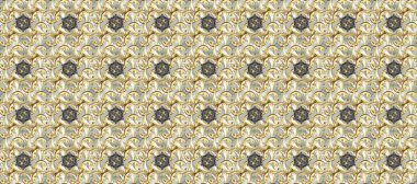 Bej, gri ve nötr renklerde altın element. Lüks, kraliyet ve Viktorya dönemi konsepti. Klasik barok çiçek desenleri bej, gri ve nötr üzerine altın rengi. Süslü raster dekorasyonu.