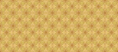 Klasik raster sarısı, kusursuz desen. Çiçek süsü kumaş deseni, cam, çiçek desenli metal sarı, bej ve kahverengi altın elementli..