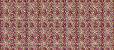 Altın elementli bej, kahverengi ve mor renkler. Raster altın desen. Doğu tarzı arabesk. Kusursuz altın desenli bukleler. Raster illüstrasyonu.