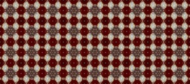 Kahverengi, kırmızı ve bej renklerde Raster altın deseni. Soyut duvar kâğıdı, ambalaj dekorasyonu. Altın kar taneleri basit, pürüzsüz desen. Kışın sembolü, Mutlu Noel tatili, Mutlu yıllar 2019.