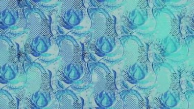 Renkli unsurlarla hareketli arka plan görüntüleri. Çiçekler. Eski model. Bayrak tarzı. Video kaydı. Şablon. Döngü. Kusursuz..