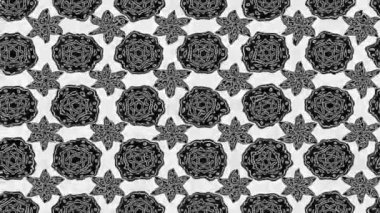 Renkli unsurlarla hareketli arka plan görüntüleri. Çiçekler. Eski model. Bayrak tarzı. Video kaydı. Şablon. Döngü. Kusursuz..