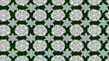 Renkli unsurlarla hareketli arka plan görüntüleri. Çiçekler. Eski model. Bayrak tarzı. Video kaydı. Şablon. Döngü. Kusursuz..