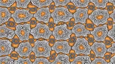 Renkli unsurlarla hareketli arka plan görüntüleri. Çiçekler. Eski model. Bayrak tarzı. Video kaydı. Şablon. Döngü. Kusursuz..