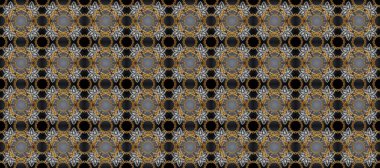 Gri, kahverengi ve siyah renklerde altın elementlerle kusursuz klasik desen. Gri, kahverengi ve siyah renklerde altın sarısı desenler. Noel, kar tanesi, yeni yıl.