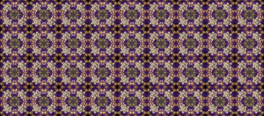 Klasik raster sarısı, kusursuz desen. Geleneksel oryantasyon süsü. Altın elementlerle bej, kahverengi ve mor renklerde kusursuz desen. Klasik vintage arkaplan.