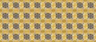 Raster oryantal süs. Altın renkli, bej, gri ve sarı renkli altın elementler. Kusursuz altın desen.