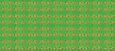 Barok tarzında altın çiçekli süs. Yeşil, kahverengi ve sarı renklerde altın bir element. Damask arkaplanı. Altın çiçekli, pürüzsüz desen.