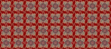 Barok tarzında kusursuz bir doğulu süsü. Geleneksel altın sarısı desenli kırmızı, gri ve kahverengi renklerde altın elementlerle.